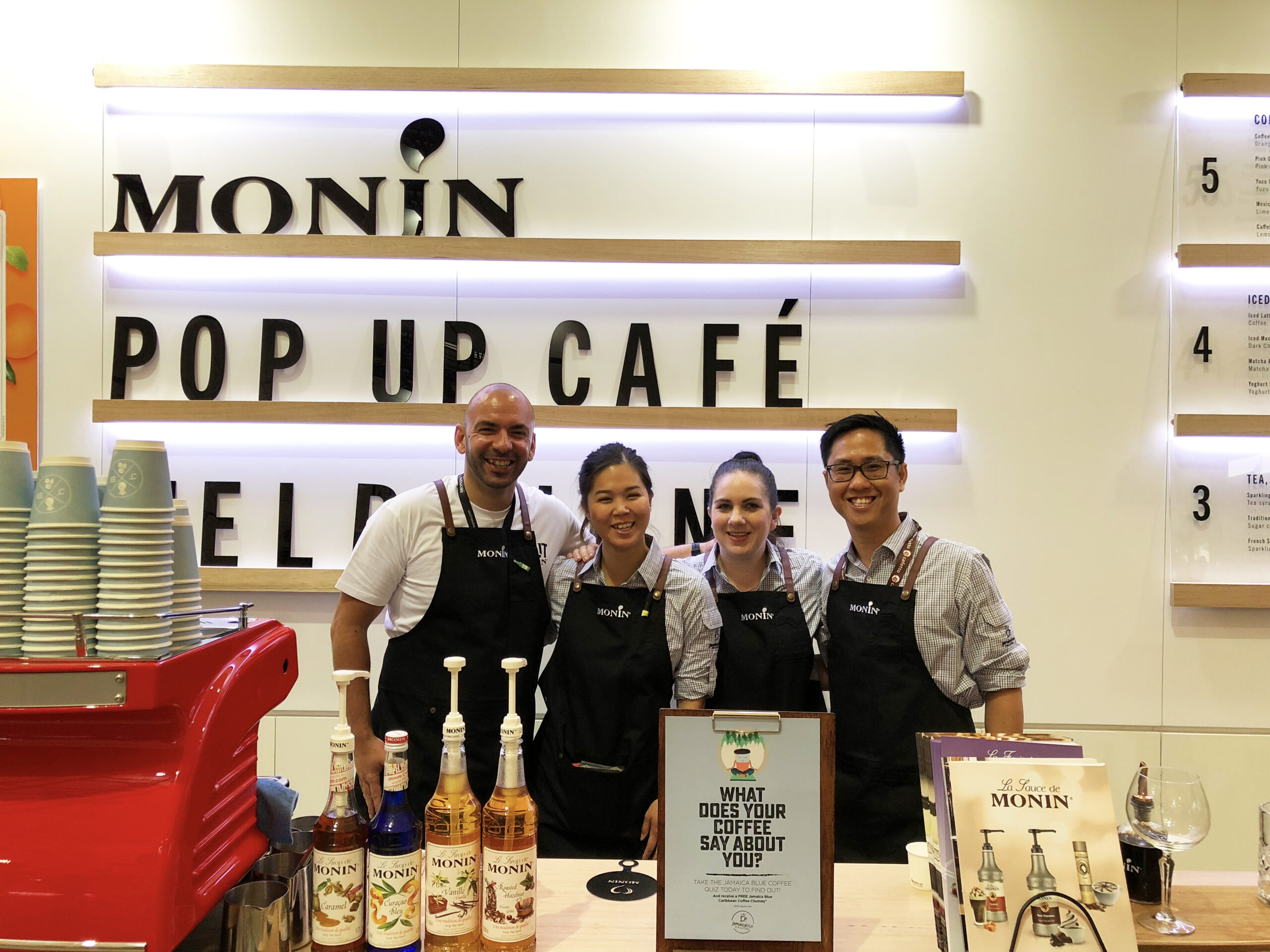 Jamaica Blue and MONIN: Launch of coffee personality quiz at the Melbourne International Coffee Expo 2018