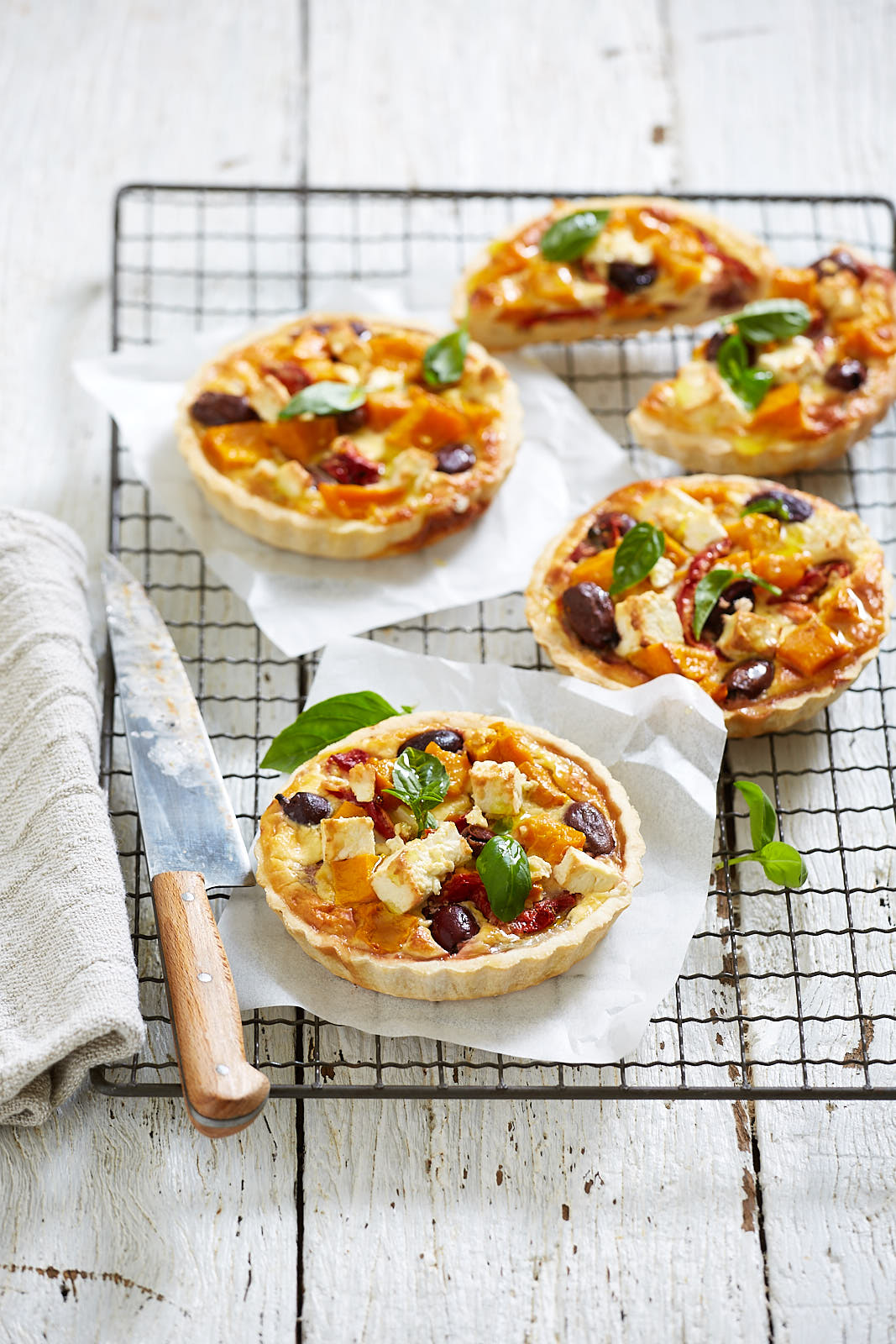Pumpkin, Fetta & Olive Tart