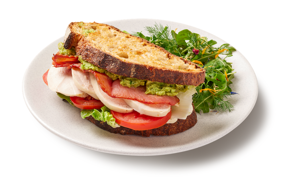 Classic Club Sandwich with Leafy Green Salad